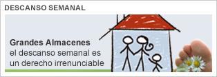 descanso semanal en grandes almacenes